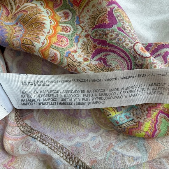 Zara Home Multicolor Paisley Oversized Tunic Blouse Size M - Picture 7 of 12